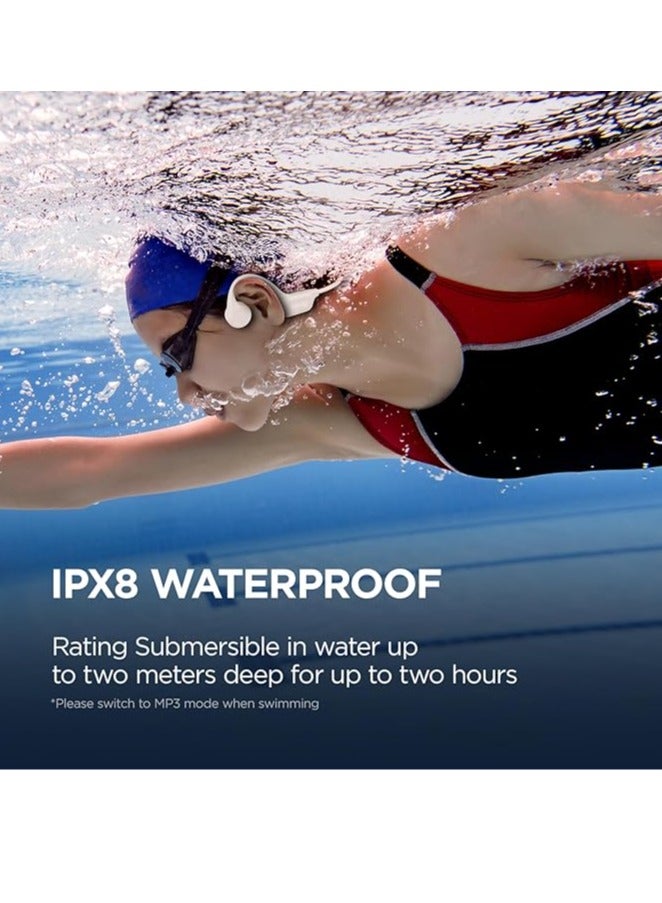 ساناج Sanag B60S Pro Bone Conduction Sports Headphones, IPX8 Waterproof Swimming Bluetooth 5.3 Earphones, 32GB MP3 Player, Open Ear Wireless Headset with Mic & App, for Running, Cycling, Workout (Black) - Image 3