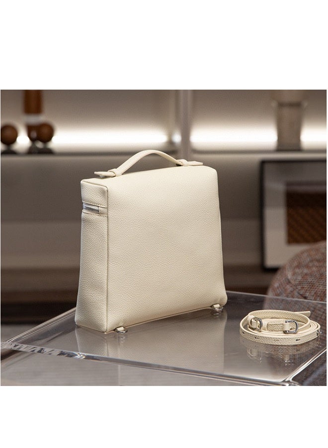 Women's Genuine Leather Backpack, Pebbled Leather Backpack, Mini Travel Backpack, Large Capacity School Bag, Top Handle Backpack, Fashion Commuter Bag, Gift for Her - Image 3