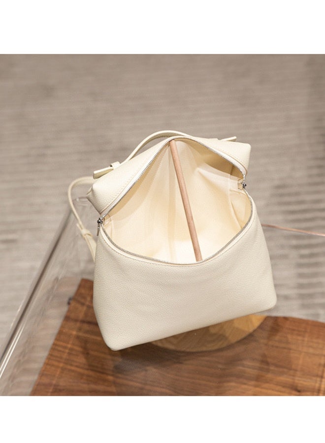 Women's Genuine Leather Backpack, Pebbled Leather Backpack, Mini Travel Backpack, Large Capacity School Bag, Top Handle Backpack, Fashion Commuter Bag, Gift for Her - Image 5