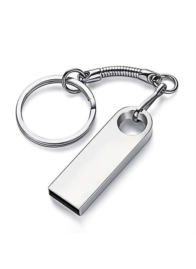 U Disk 32gU Car Lossless Music 16gU Metal Rotating 64GSE9 USB Disk-Capacity:3.0 Silver 128g  - Image 4