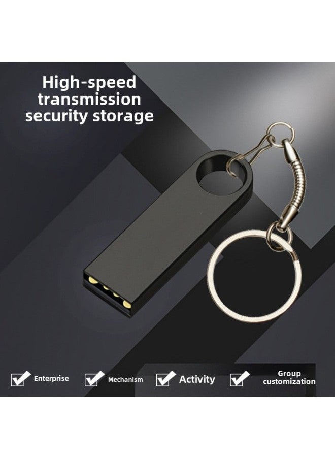 U Disk 32gU Car Lossless Music 16gU Metal Rotating 64GSE9 USB Disk-Capacity:3.0 Silver 128g  - Image 3