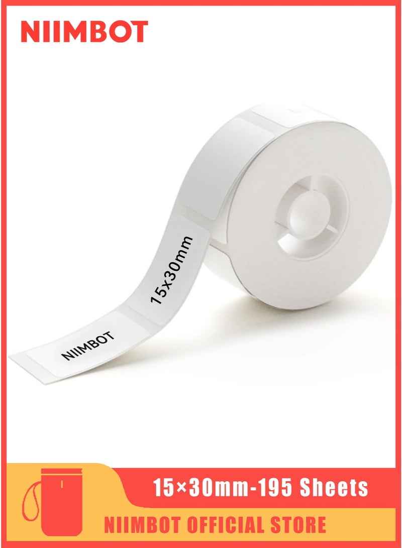 NIIMBOT D11/D110/D101 Waterproof Thermal Label Paper for Barcode Printing 15*30mm, White - Image 1