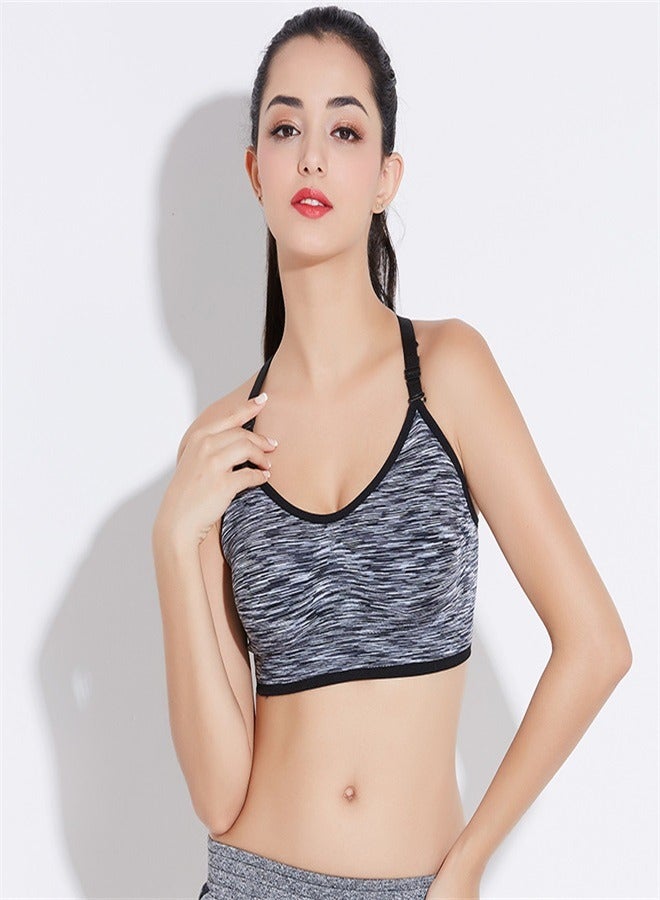 Joychic Women Fitness Yoga Sports Bra Adjustable Straps Seamless Athletic Vest Push Up Bra 
