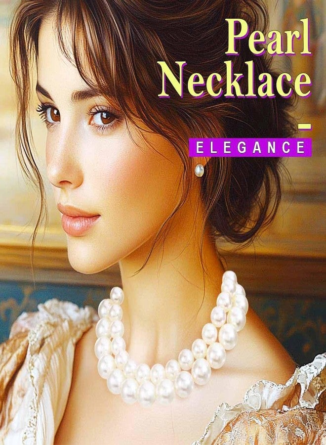 Zoestar Chunky Pearl Choker Necklace Big White Pearl Jewelry Accessories for Women - Image 4