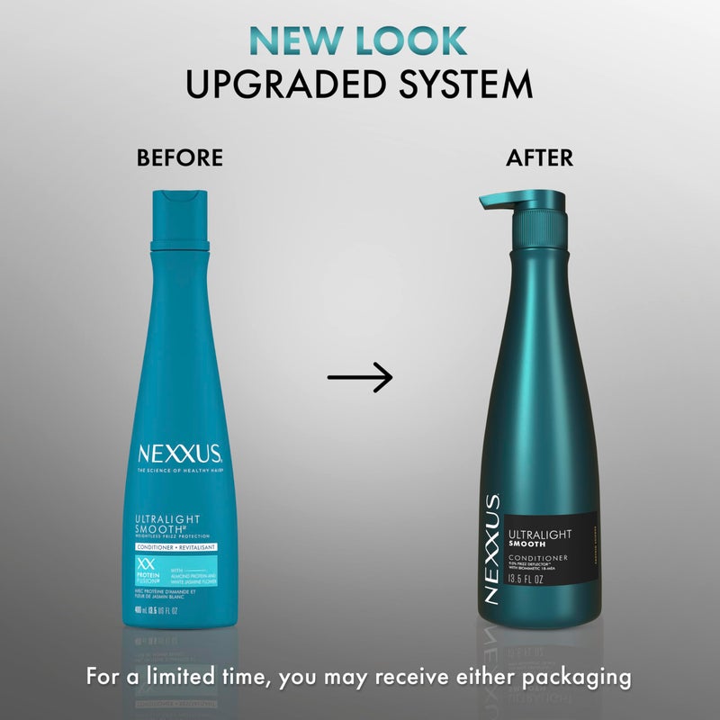 Nexxus Ultralight Smooth Conditioner Weightless for Dry and Frizzy Hair Smooth Hair Treatment to Block Out Frizz Against Humidity 13.5 oz - Image 3