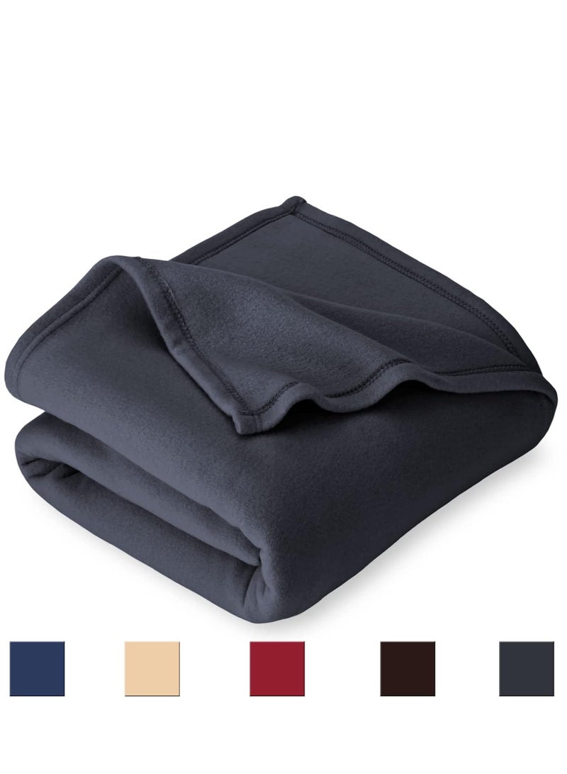 BSB BSB HOME® 220 GSM Premium Plush Single Blanket for Bed, Sofa, Couch, Travel and Camping AC Blanket | 150 x 220 CM | Grey | SOLID POLO BLANKET  - Image 1