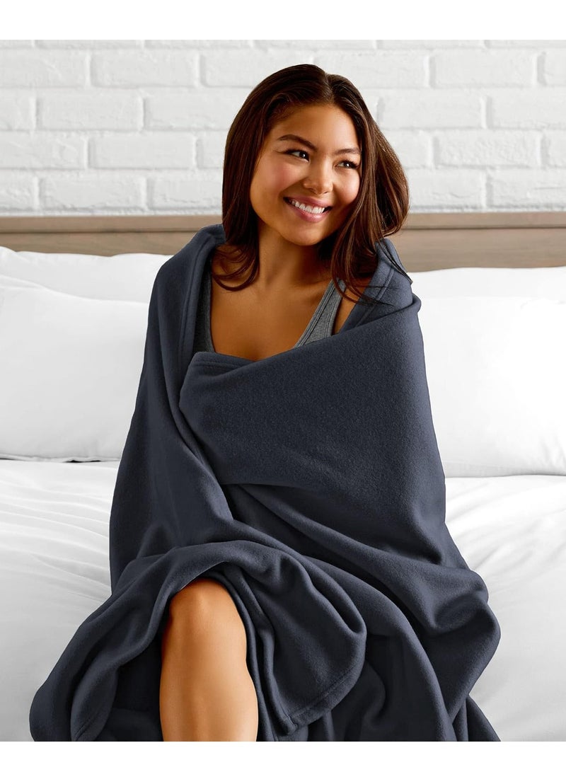 BSB BSB HOME® 220 GSM Premium Plush Single Blanket for Bed, Sofa, Couch, Travel and Camping AC Blanket | 150 x 220 CM | Grey | SOLID POLO BLANKET  - Image 4