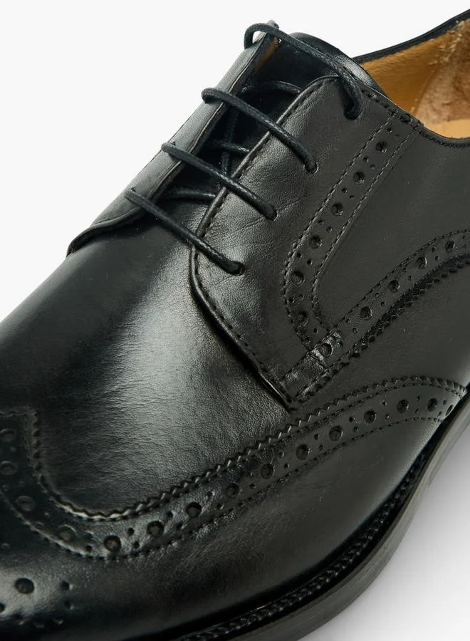 Duchini BLACK Men Lace-Up Leather Derby Shoes for Men | Best Price UAE