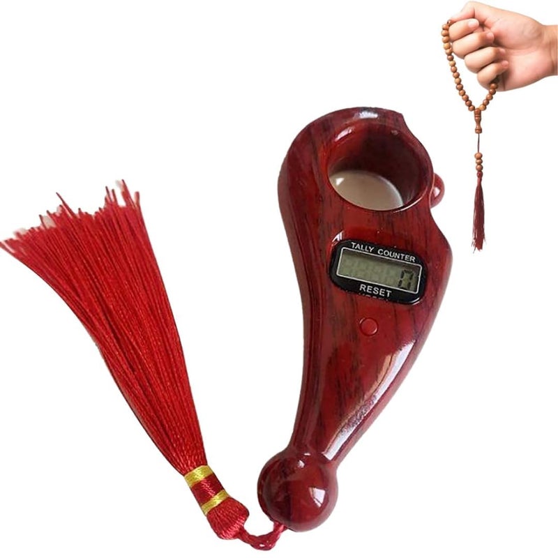 CAVERNSHOP Digital Prayer Beads Counter - Portable Rotating Finger Counter for Meditation, Pooja, Japa, Islamic Tasbeeh, Buddhist Jaap Mala 108 Beads - Handheld Digital Counter (Multicolor) - Image 1