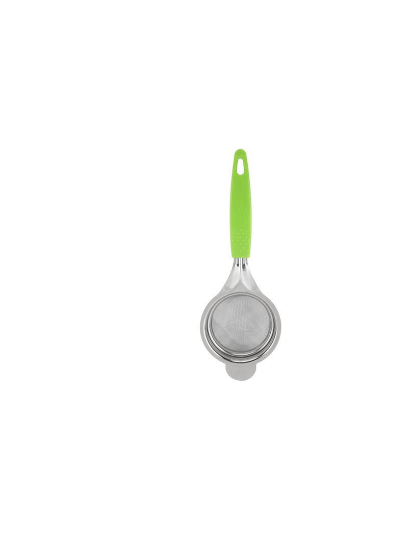 Royalford 9cm Strainer- RF12618/ Stainless Steel Mesh Multi-Purpose Use/ Food-Grade and Safe to Use, Hanging Loop/ Easy to Hold PP Handle and Perfect for Tea, Coffee, Juice/ Compact and Durable Liquid Strainers Silver - Image 4