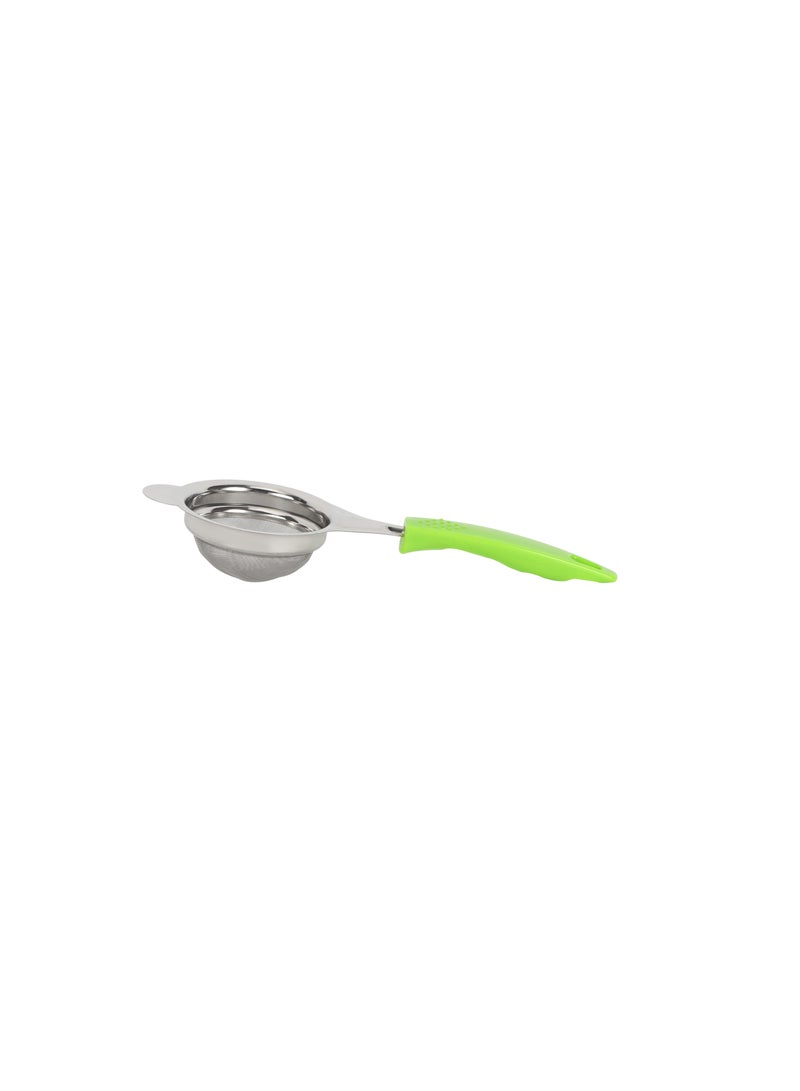 Royalford 9cm Strainer- RF12618/ Stainless Steel Mesh Multi-Purpose Use/ Food-Grade and Safe to Use, Hanging Loop/ Easy to Hold PP Handle and Perfect for Tea, Coffee, Juice/ Compact and Durable Liquid Strainers Silver - Image 3