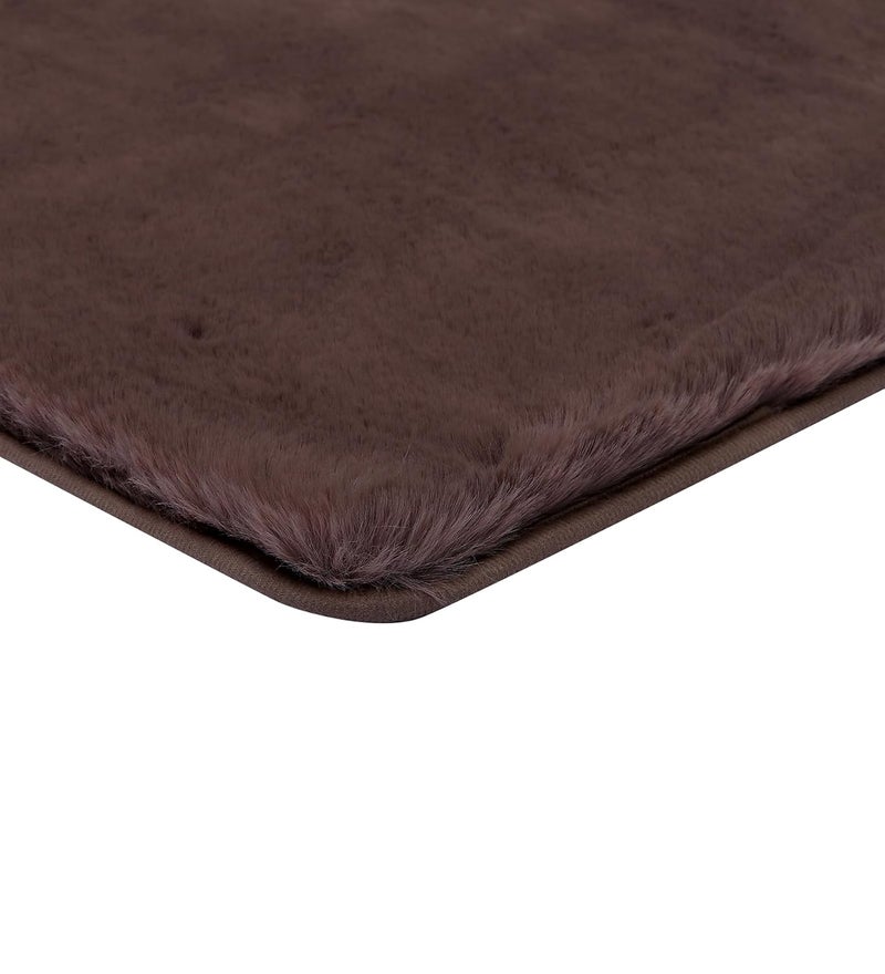 Panço Fur Stylish Anti -Skid Backing Super Soft Runner for Bathroom, Kitchen & Living Room Runner, Anti -Skid, Bedside Runner for Bedroom, Floor, Home Decoration, Cashmere 50X150 Cm, Dark Beige - Image 3