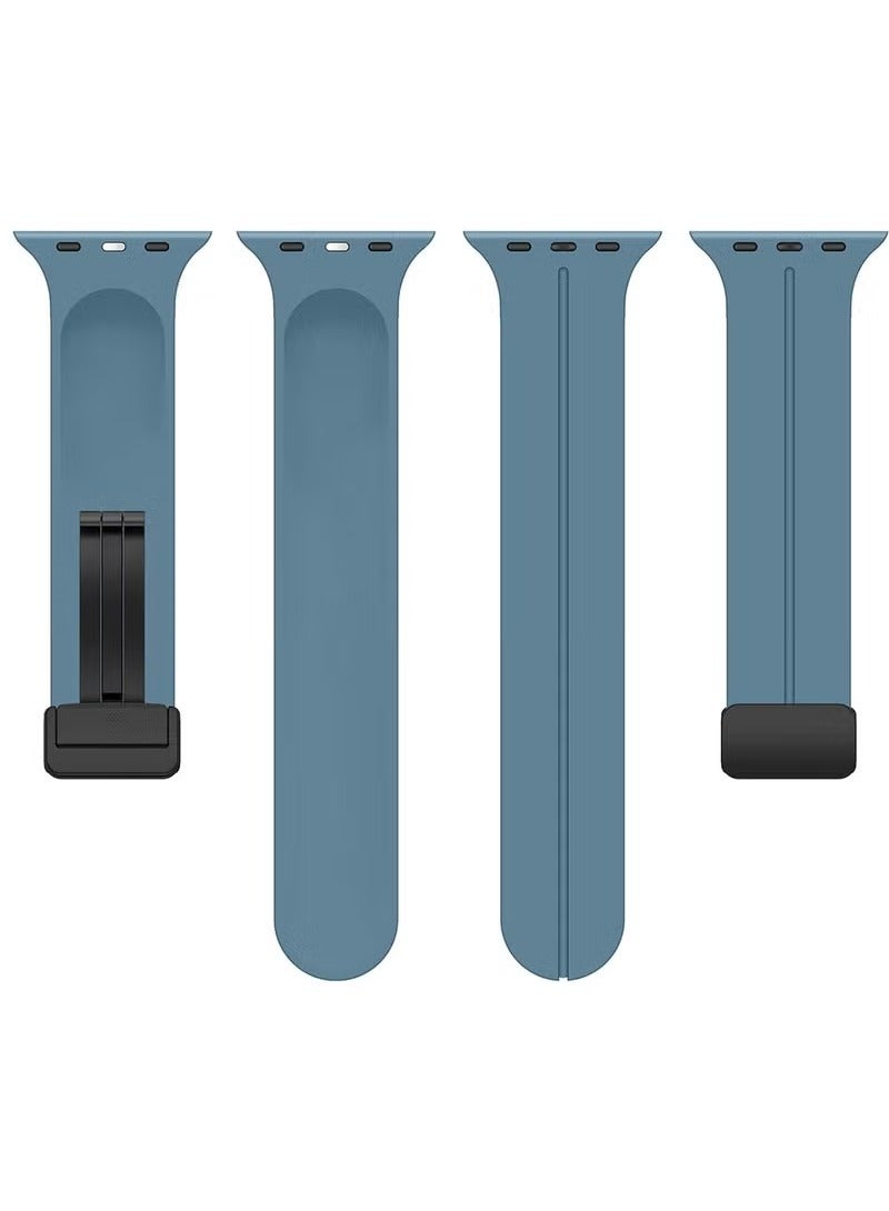 MIGOFAST Apple Watch Band 45mm 49mm Quick Release  Skin Friendly Soft Silicone Sport Watch Band for Men Women Magnetic Folding Clasp Silicone Strap - Image 5