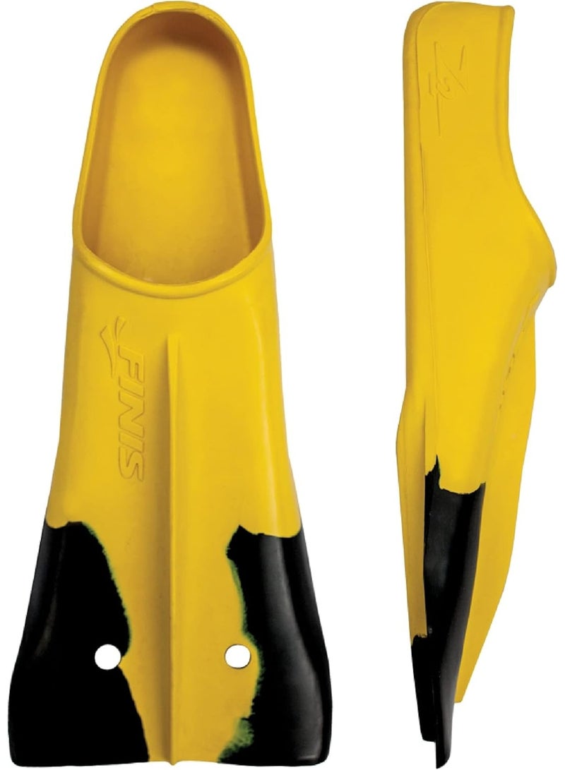 FINIS Z2 Gold Zoomers Swim Fins - Short Blade Training Fins for Strength & Speed - Natural Rubber Fit - Size C - Image 1
