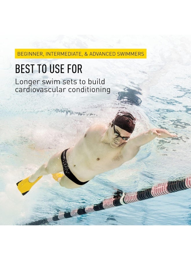 FINIS Z2 Gold Zoomers Swim Fins - Short Blade Training Fins for Strength & Speed - Natural Rubber Fit - Size C - Image 5