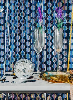 Y&D Disco Ball Foil Curtain Set for Bachelorette Party Decorations, Backdrop with Photography Curtains,Set of 2  - Image 4
