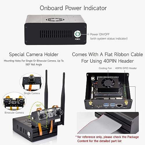Waveshare Aluminum Alloy Case for Jetson Orin, with Camera Holder, Mini-Computer Case, Compatible with Jetson Orin Nano Super Developer Kit/Orin Nano and Jetson Orin NX Kits - Image 5