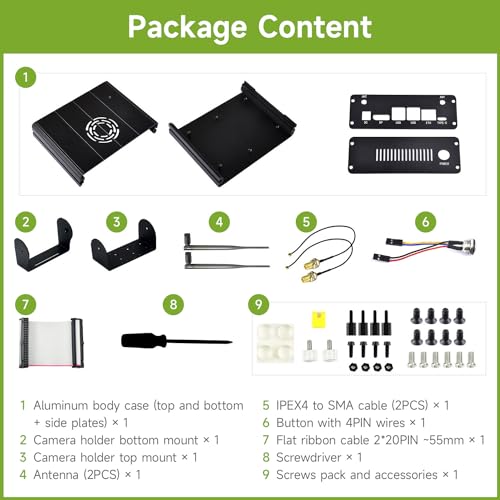 Waveshare Aluminum Alloy Case for Jetson Orin, with Camera Holder, Mini-Computer Case, Compatible with Jetson Orin Nano Super Developer Kit/Orin Nano and Jetson Orin NX Kits - Image 2