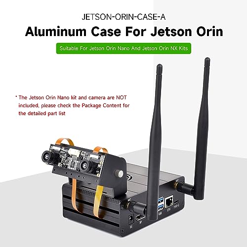 Waveshare Aluminum Alloy Case for Jetson Orin, with Camera Holder, Mini-Computer Case, Compatible with Jetson Orin Nano Super Developer Kit/Orin Nano and Jetson Orin NX Kits - Image 3