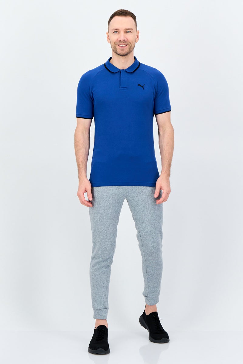 PUMA Men Sportswear Fit Short Sleeve Embroidered Logo Outdoor Polo Shirt, Blue - Image 4