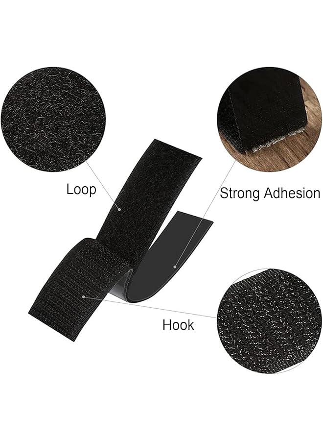 erorex 20 Pcs Hook And Loop Tape Strips With Adhesive Sticky Back Fastener Heavy Duty Double Side Mounting Tape Industrial Strength Interlocking Tape For Home School Office 1.2X4 Inch  - Image 3