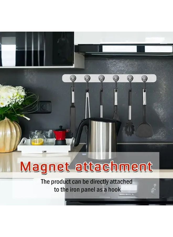 6 Pack Heavy Duty Magnetic Hooks 30lbs Black No Screws Swivel For Fridge Boat RV - Image 5