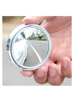 RATSAW 2 Pack Blind Spot Mirrors 360 Degree  Rotate Sway Silver Round Curved Convex Wide Angle Mirror Waterproof HD Crystal Glass Blindspot Mirrors for Cars SUV Trucks Traffic Safety  - Image 4
