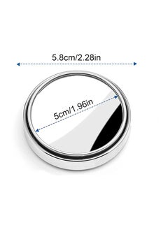 RATSAW 2 Pack Blind Spot Mirrors 360 Degree  Rotate Sway Silver Round Curved Convex Wide Angle Mirror Waterproof HD Crystal Glass Blindspot Mirrors for Cars SUV Trucks Traffic Safety  - Image 2