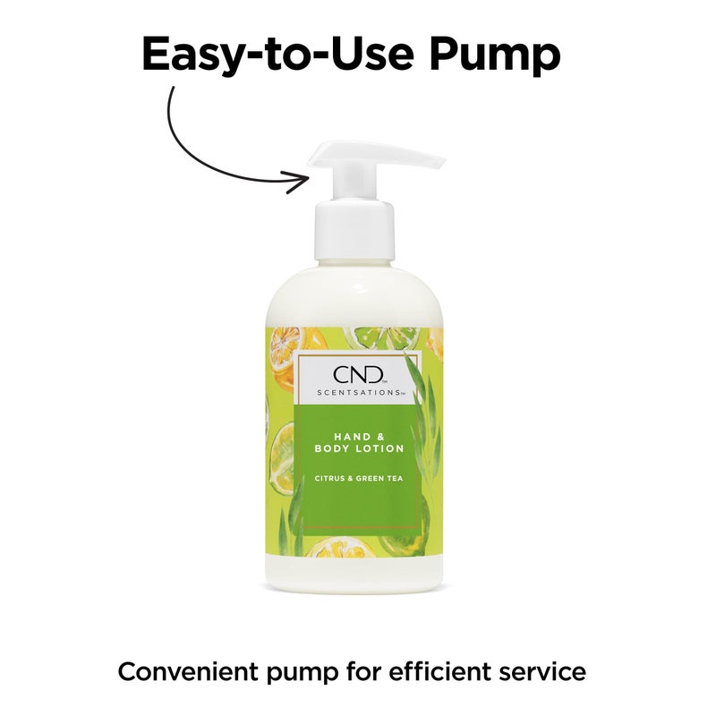 CND Scentsations Hydrating Hand & Body Lotion, Lotion for Dry Skin, Moisturizing Formula for Healthier, Softer Skin, Nice Scented, Citrus & Green Tea, 8.3 Fl Oz - Image 3