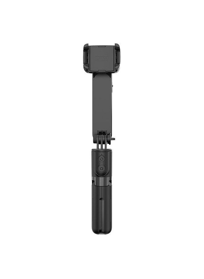 Generic - Handheld Gimbal Stabilizer for Phone Inception Mode Selfie Stick with Stable Tripod 3 Color Modes Fill Light Remote Shutter, Black - Image 1