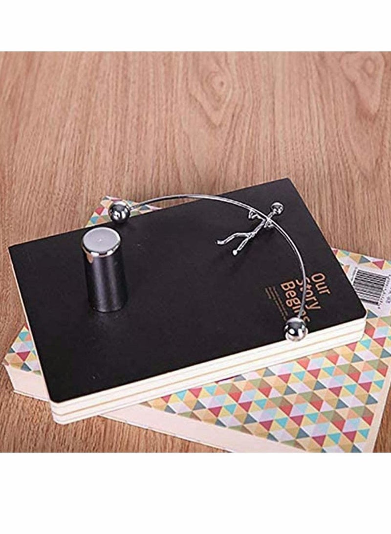 NIBEMINENT Motion Toy Metal Balance Steel Physics Newton's Cradle Balls Classic Science Mini Fun Desk Weightlifter Kinetic Art Balancing Decompressive for Home Office Decor - Image 3