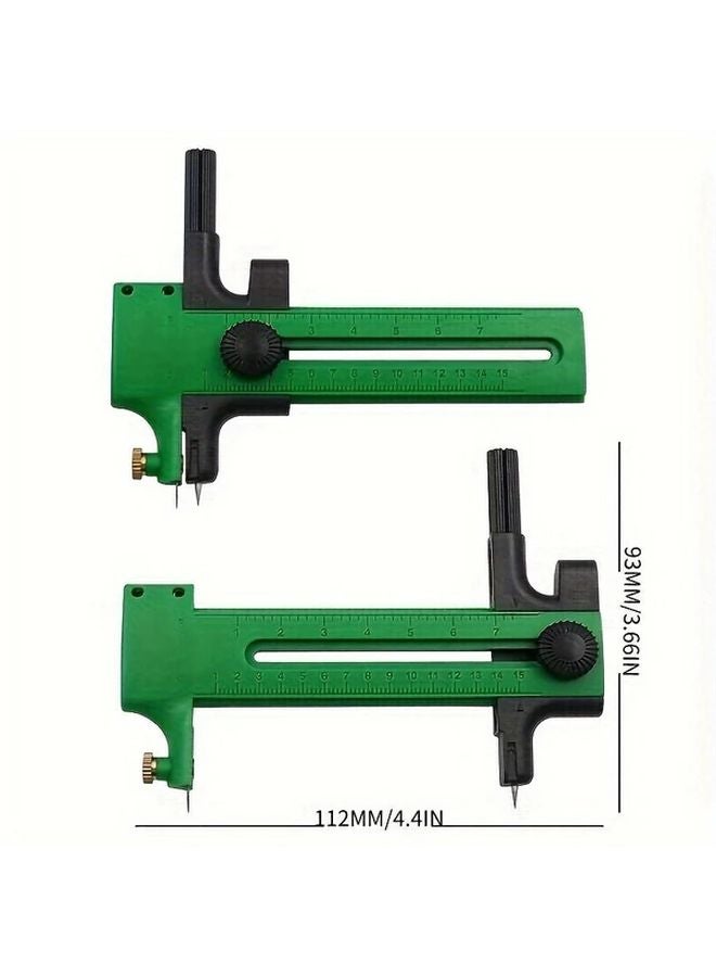 Green Adjustable Compass Circle Cutter 2 15cm Manual Rotary Tool For Art Craft DIY - Image 2