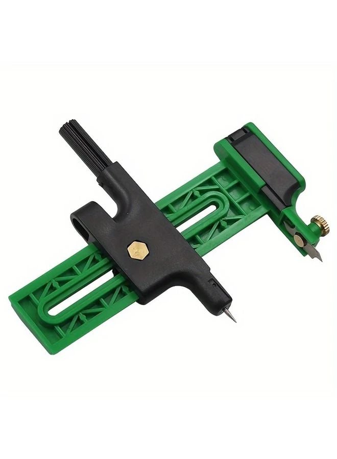 Green Adjustable Compass Circle Cutter 2 15cm Manual Rotary Tool For Art Craft DIY - Image 4