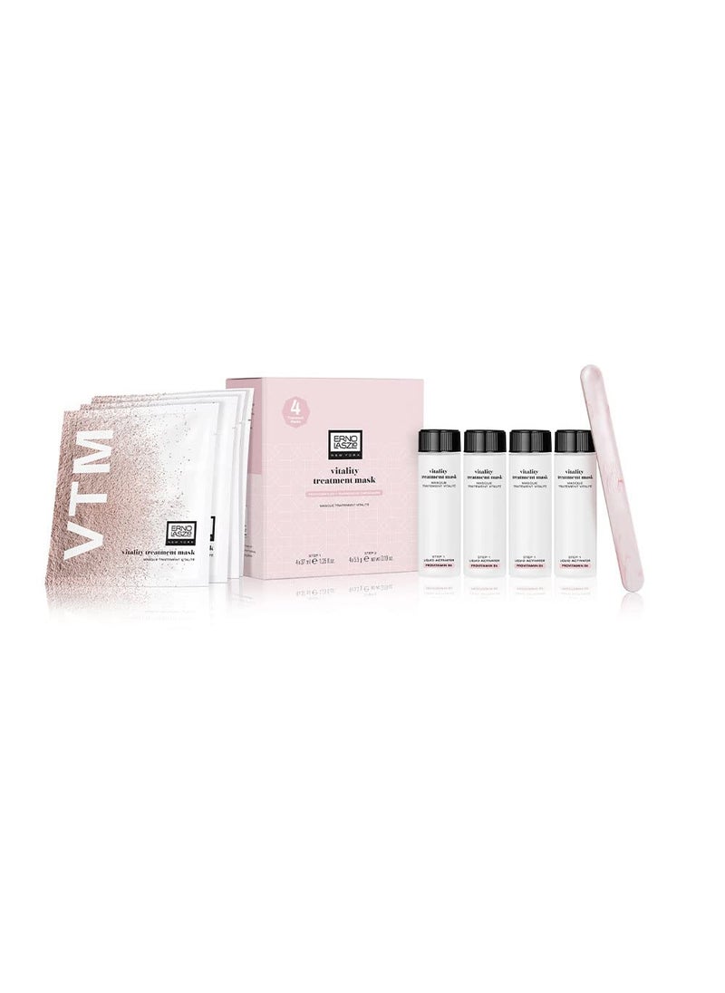 ERNO LASZLO Erno Laszlo Vitality Skincare Mask Pink Face Mask Peel Plump and Clarify Mineral Powder Blend with Serum Lotion 4 Pack of Masks 125 Fl Oz Each 