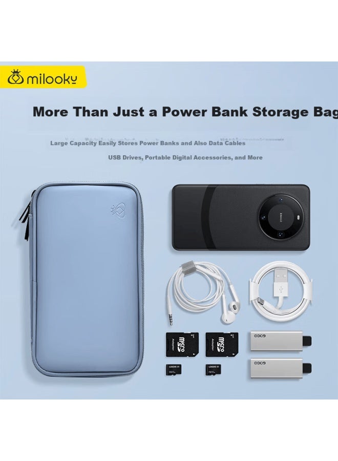 Diyi Workshop Di Yi Workshop Power Bank Protective Case For 20000mah Portable Charger Storage Bag 2w Portable Large Capacity Shockproof Travel Organizer Cable Phone Protection Pouch - Image 1