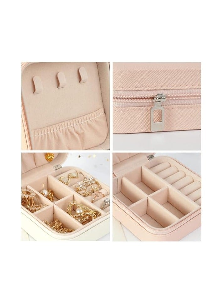 Brides Jewelry Box Organizer with Mirror - Customizable Travel Case for Rings, Earrings, Necklaces - Perfect Gift for Women and Girls - Image 4