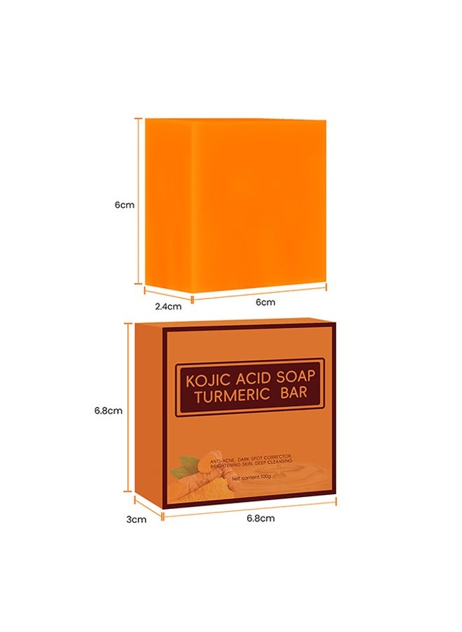CARVENCHY - Kojic Acid Soap Turmeric Bar, Anti-Acne Dark Spot Corrector Soap, Brightning Deep Cleansing Face And Body Turmeric Soap, Tretinoin Soap, Acne Facial Turmeric Kojic Acid Soap Bar - Image 1