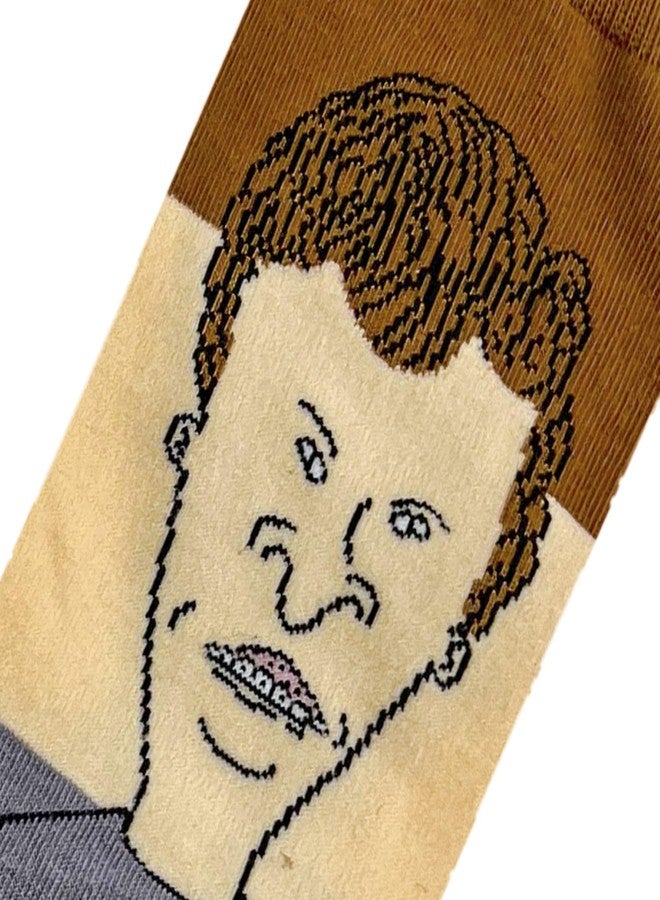 Odd Sox جوارب أود سوكس - بيفيس وبات-هيد 360 - جوارب كرتونية مرحة من التسعينيات للرجال والنساء - فكرة هدية رائعة لمحبي إم تي في - مزيج قطني ناعم - جوارب جريئة للجنسين لمحبي هذه الشخصيات، ولأعياد الميلاد، والعطلات، وهواة جمع التذكارات - Image 4