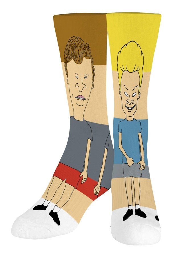 Odd Sox جوارب أود سوكس - بيفيس وبات-هيد 360 - جوارب كرتونية مرحة من التسعينيات للرجال والنساء - فكرة هدية رائعة لمحبي إم تي في - مزيج قطني ناعم - جوارب جريئة للجنسين لمحبي هذه الشخصيات، ولأعياد الميلاد، والعطلات، وهواة جمع التذكارات - Image 2
