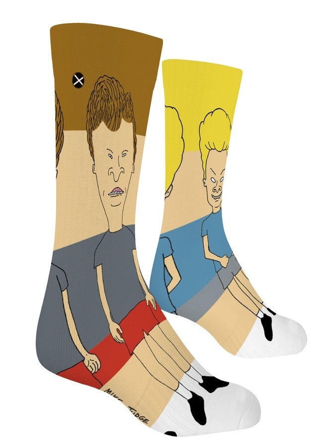 Odd Sox جوارب أود سوكس - بيفيس وبات-هيد 360 - جوارب كرتونية مرحة من التسعينيات للرجال والنساء - فكرة هدية رائعة لمحبي إم تي في - مزيج قطني ناعم - جوارب جريئة للجنسين لمحبي هذه الشخصيات، ولأعياد الميلاد، والعطلات، وهواة جمع التذكارات - Image 3