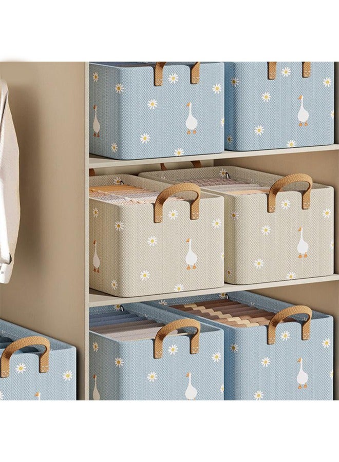 Aikenn 1pcs Home Foldable Clothes and Sundries Storage Box with Steel Frame Wardrobe Organization and Storage Jeans Storage Box Wardrobe Clothes Storage Box with Handles T-Shirt Storage Cabinet Drawer Storage Box Foldable Wardrobe Storage Box  - Image 5