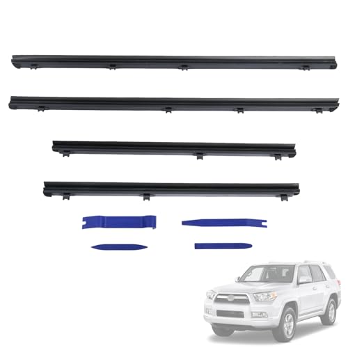 Getfarway Inner Door Window Moulding Trim Weatherstrip Fit for Toyota 4Runner Lexus GX460 20102020 Replace 6817160090 6817260080 6817360060 6817460060 Front Rear Inner Door Glass Weatherstrip - Image 1