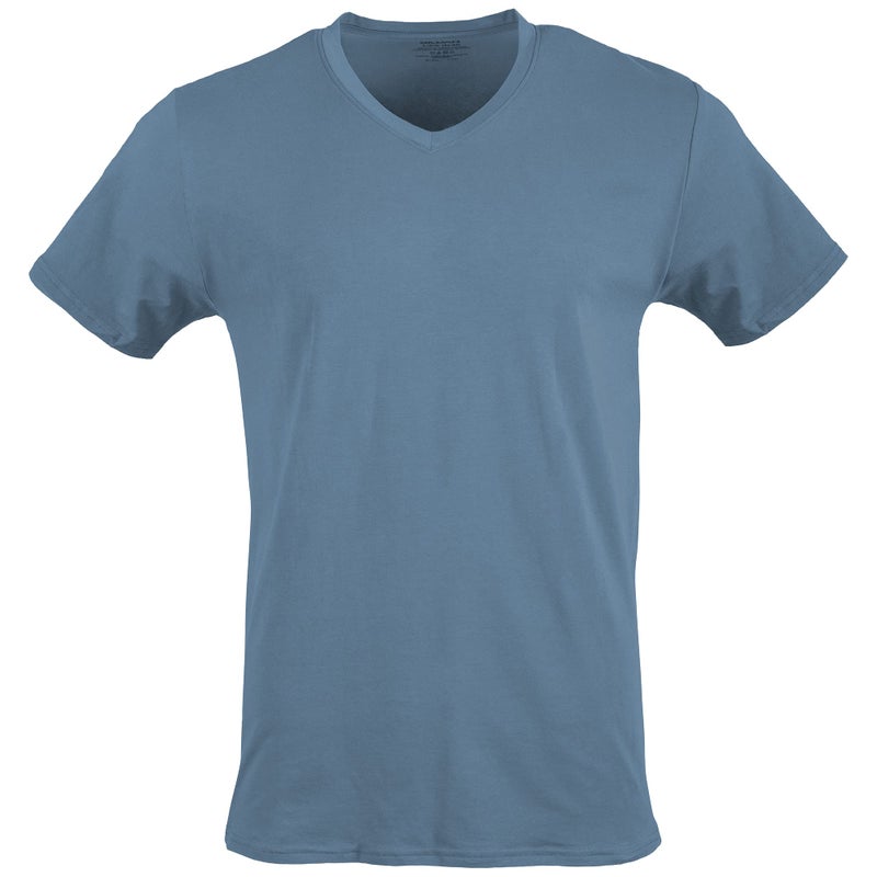 Gildan Men's V-Neck T-Shirts, Multipack, Style G1103, Navy/Heather Navy/Indigo Blue (5-Pack), Medium - Image 5