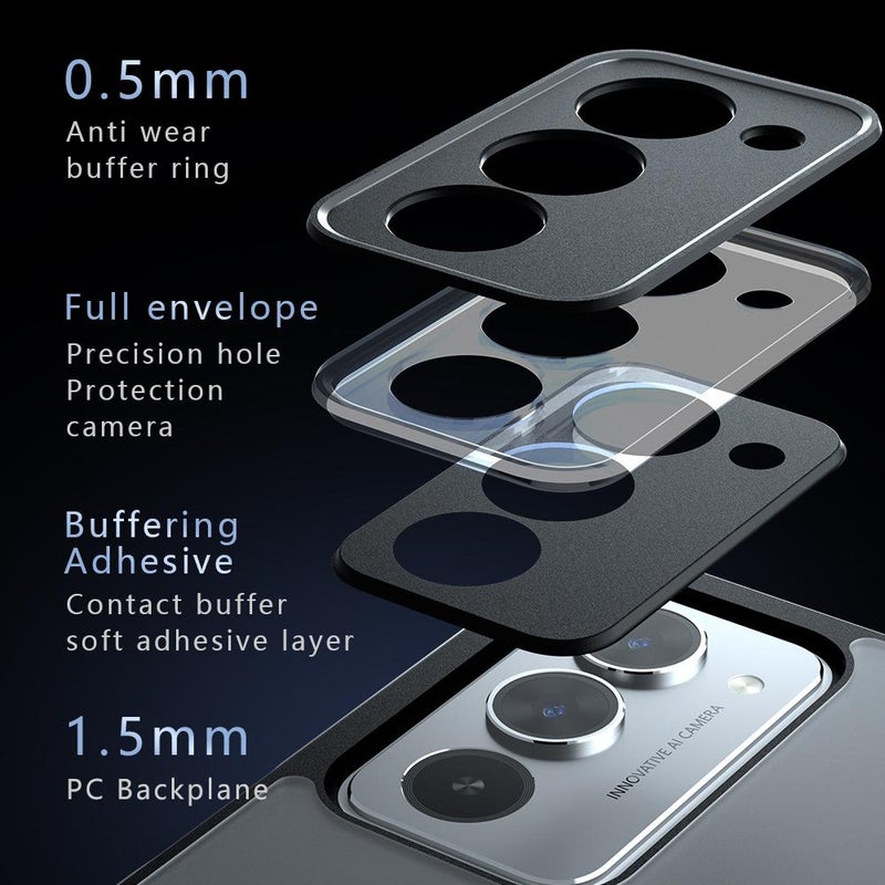 إيروريكس جراب هاتف هجين من مادة TPU لهاتف Redmi 15 5G Global / 15 4G SEA 169 مم Armor MagSafe PC (أسود غير لامع) - Image 3