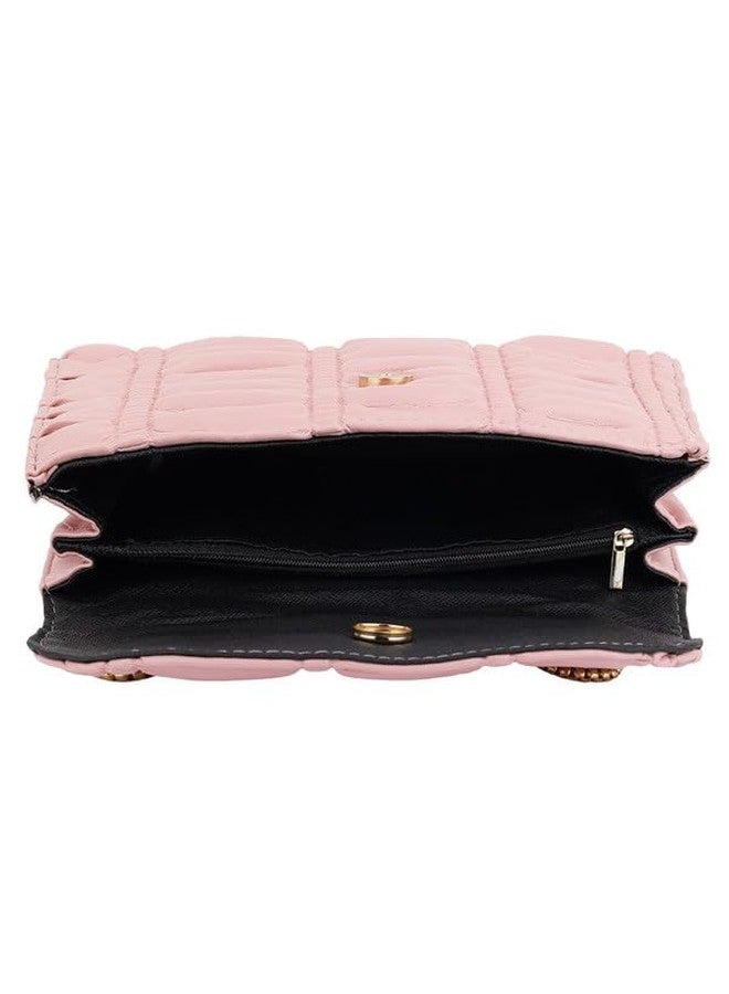 ZEVORA Women Leather Casual Ladies Single Shoulder Bag For Women College Girls (Pink) - Image 4
