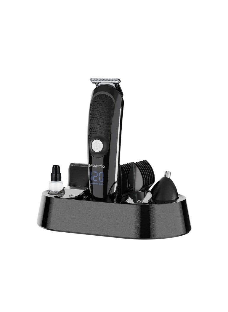 Moxedo 5 in 1 Cordless Hair Trimmer Professional Hair Clipper for Men IPX6 Waterproof Stainless-Steel T-Blade 120 Mins Working Time 5 Adjustable Guards for Men - Image 1