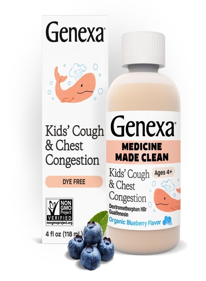 Genexa Kids' Liquid Cough & Chest Congestion Medicine - 4oz - Multi-Symptom Congestion Relief - Certified Vegan, Organic, Gluten Free & Non-GMO - Homeopathic Remedies (Packaging May Vary) - Image 1