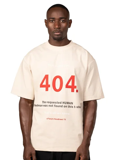 Tanjim Squad RARE 404 T-SHIRT - BEIGE