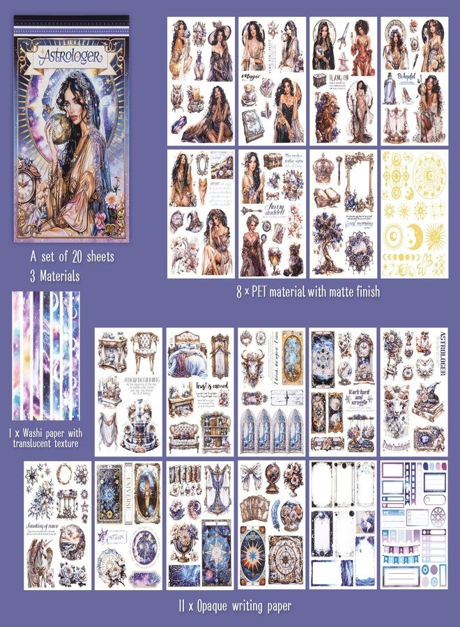 Dizdkizd 20 Pages of Assorted Journaling Sticker Book (Champagne) - Image 2