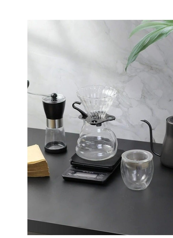 Arabest V60 Drip Coffee Maker Set With Travel Bag Black 27x55x16cm  - Image 5